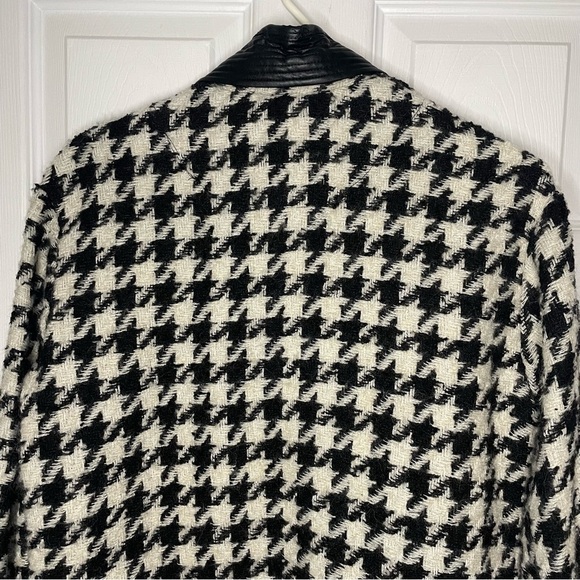Blank NYC Houndstooth Black and White Jacket Coat Extra Small - Picture 5 of 6